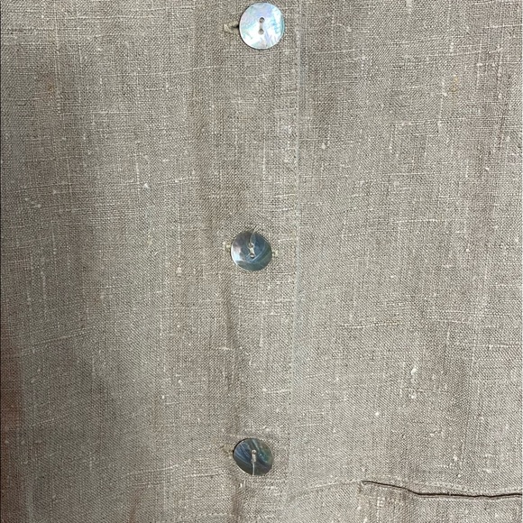 Sunbelt NOT PERFECT LINEN Aesthetic Linen Button Front Jacket Size Medium - Picture 3 of 4